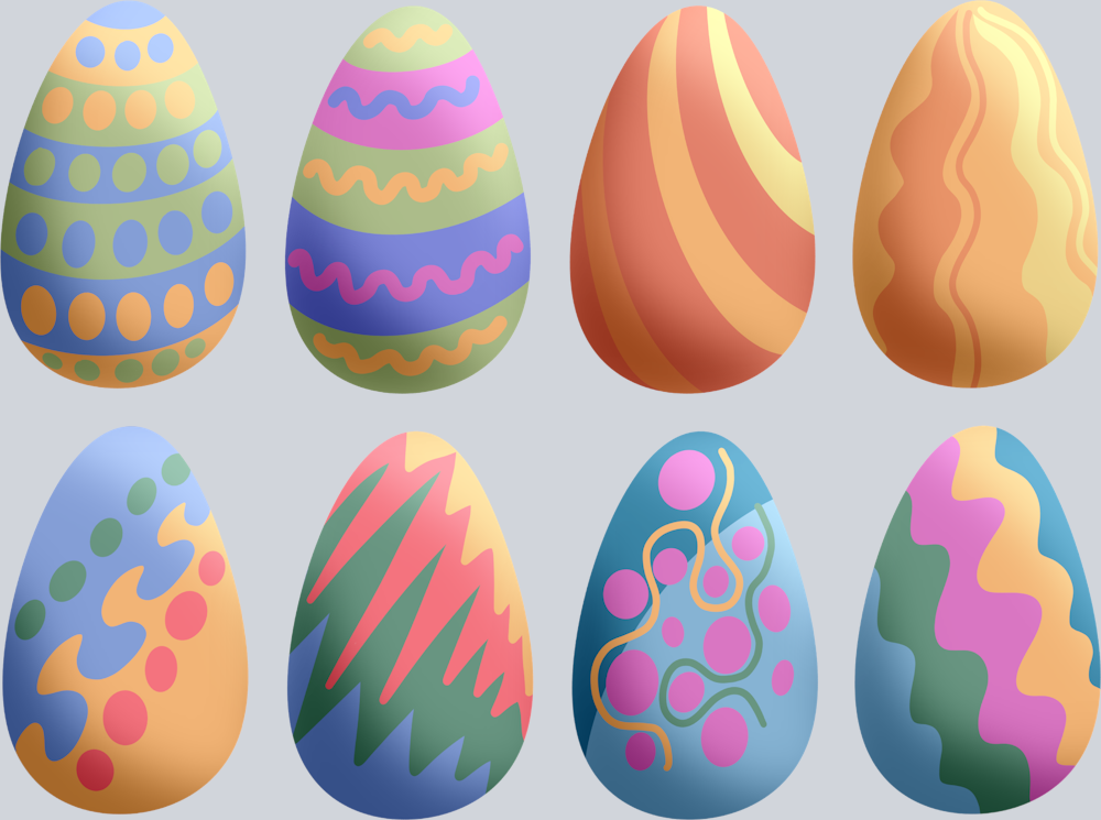 Colorful Easter Eggs - STK06963 (DTF Transfers)