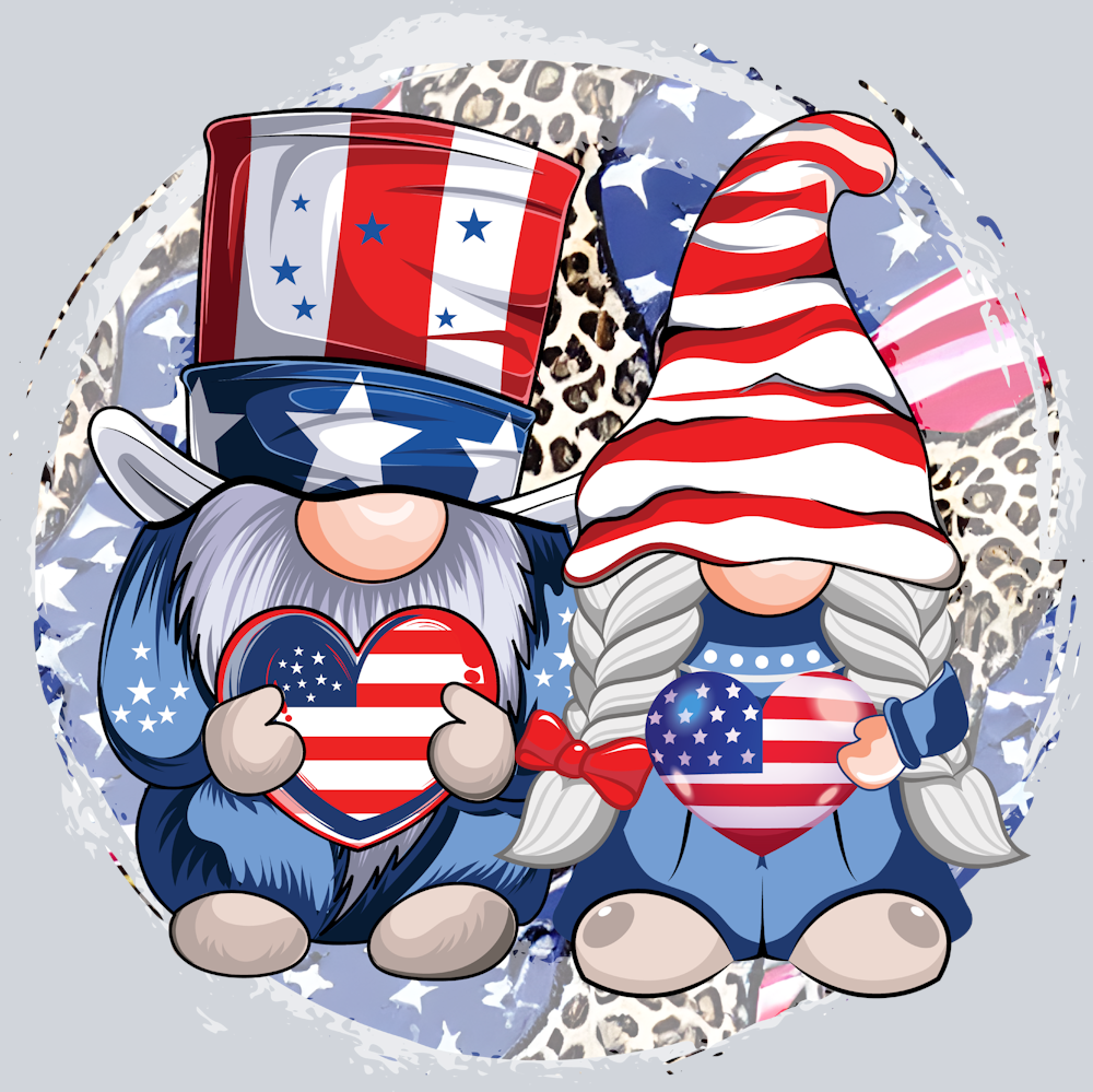 USA Gnome Couple - STK06254 (DTF Transfers)