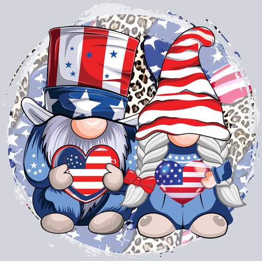 USA Gnome Couple - STK06254 (DTF Transfers)