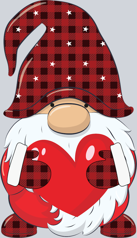 Gnome Red Plaid - STK02328 (DTF Transfers)