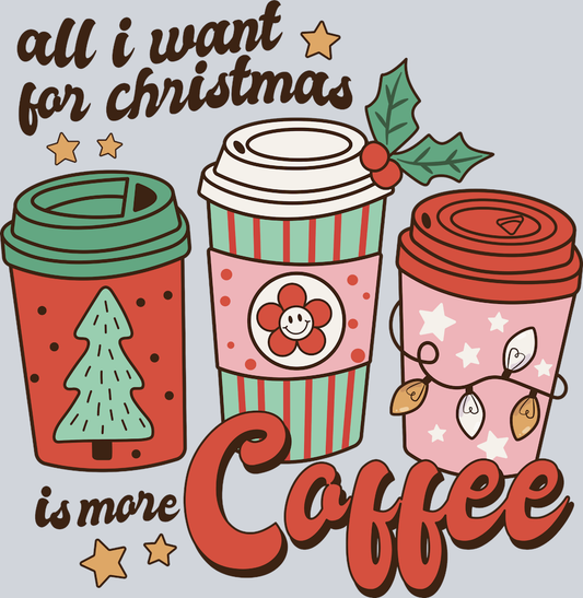 All I Want For Christmas Coffee - STK00112 (DTF Transfers)