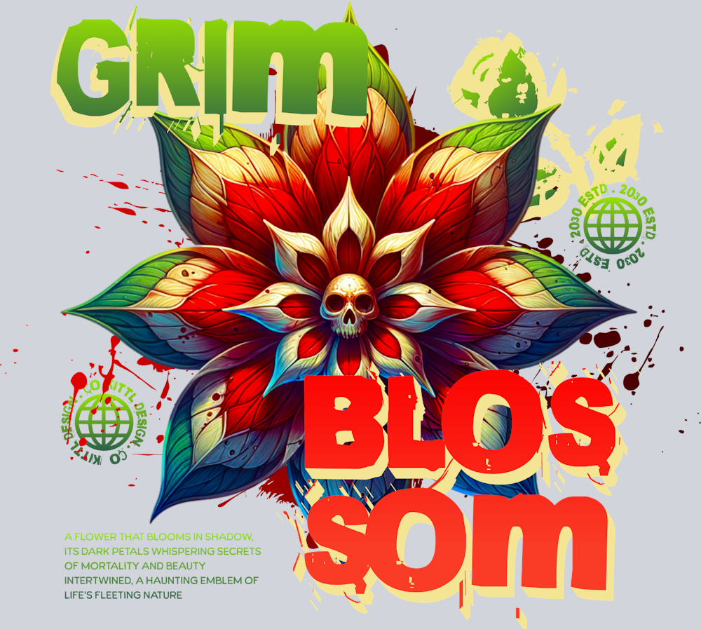 Grim Blossom - STK02436 (DTF Transfers)