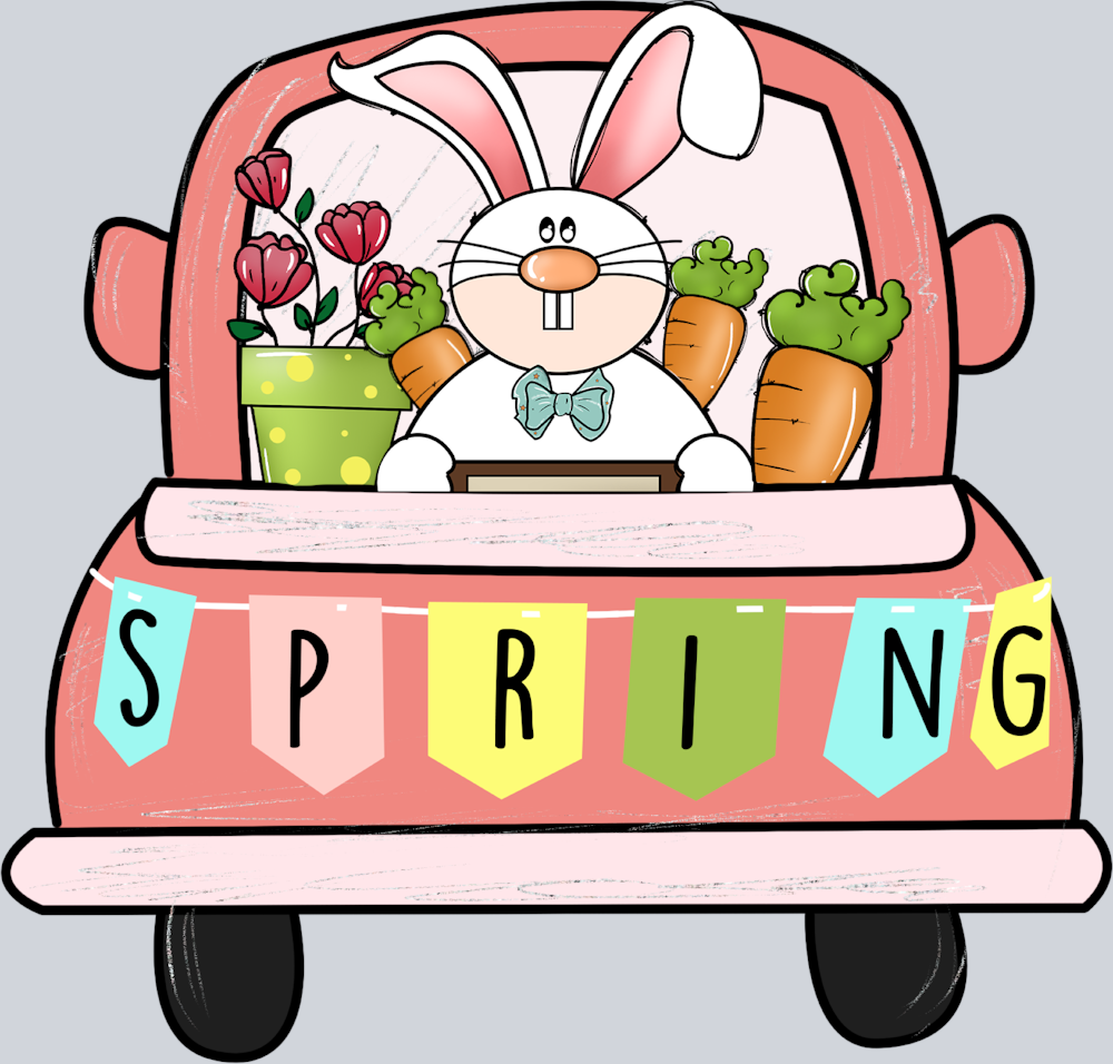 Spring Easter Bunny - STK07024 (DTF Transfers)