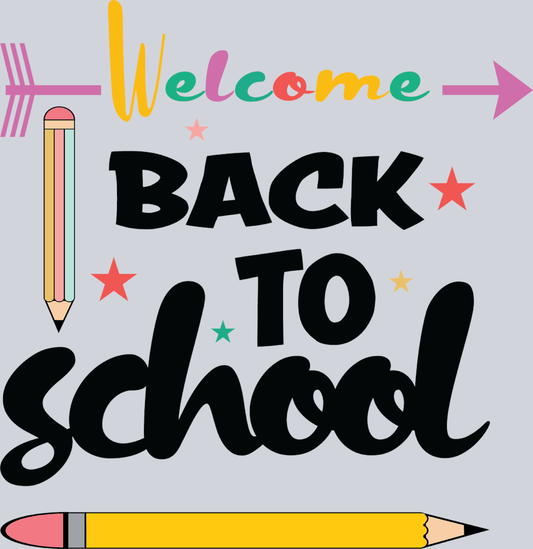 Welcome Back To School 8 - STK06412 (DTF Transfers)
