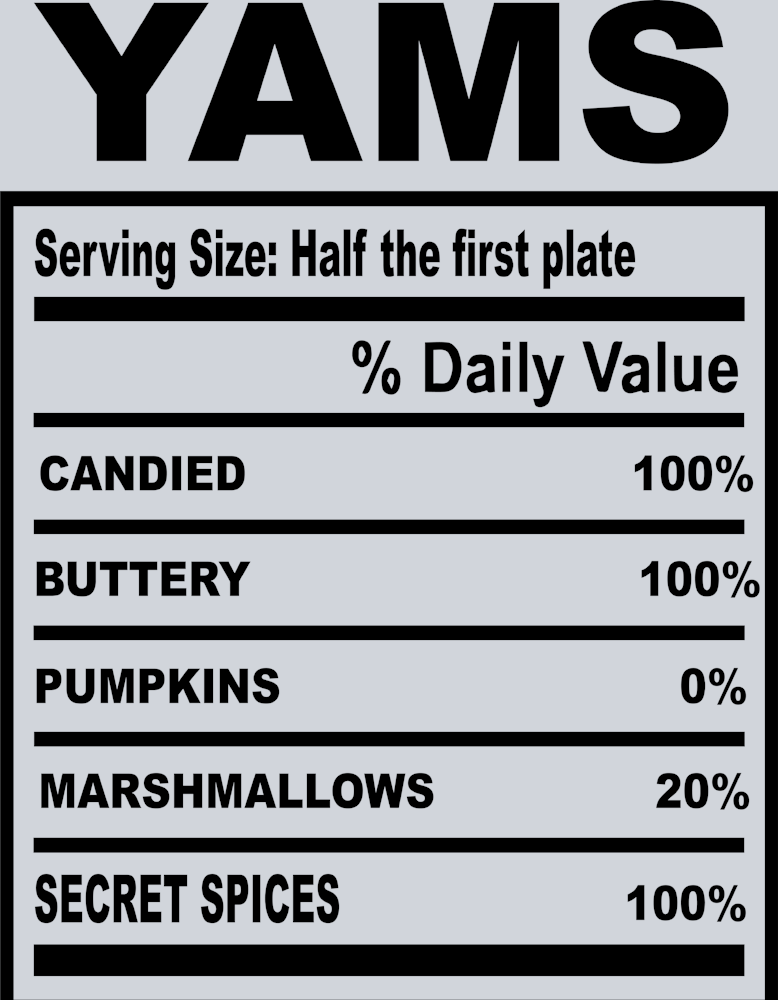 Soul Food - Yams - STK05645 (DTF Transfers)