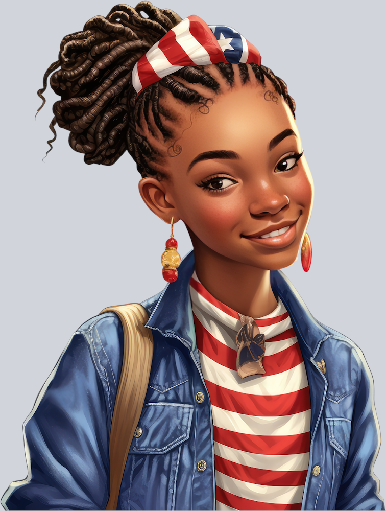 Black Woman American Pride 4 - STK00963 (DTF Transfers)