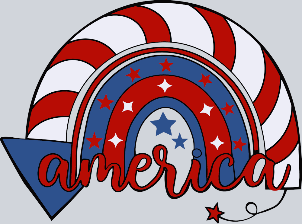 Rainbow America - STK05119 (DTF Transfers)