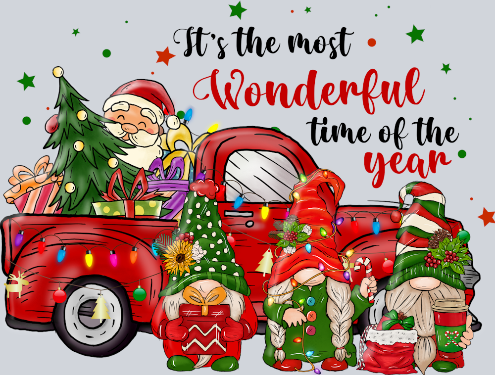 Truck Gnomes Christmas - STK06192 (DTF Transfers)