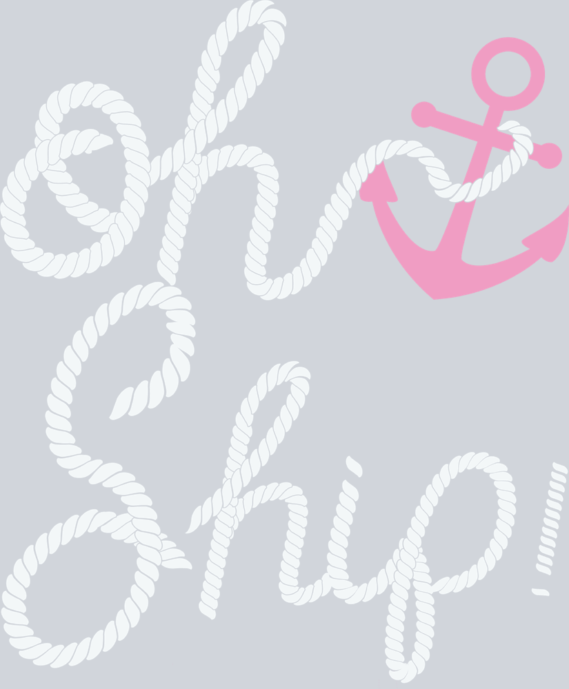 Oh Ship White And Pink - STK04582 (DTF Transfers)