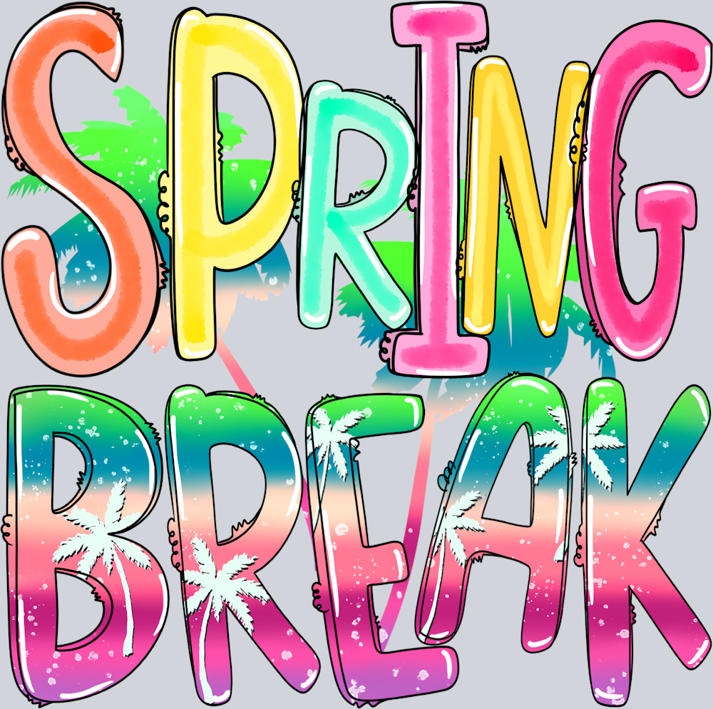 Spring Break Bright Colors - STK05758 (DTF Transfers)