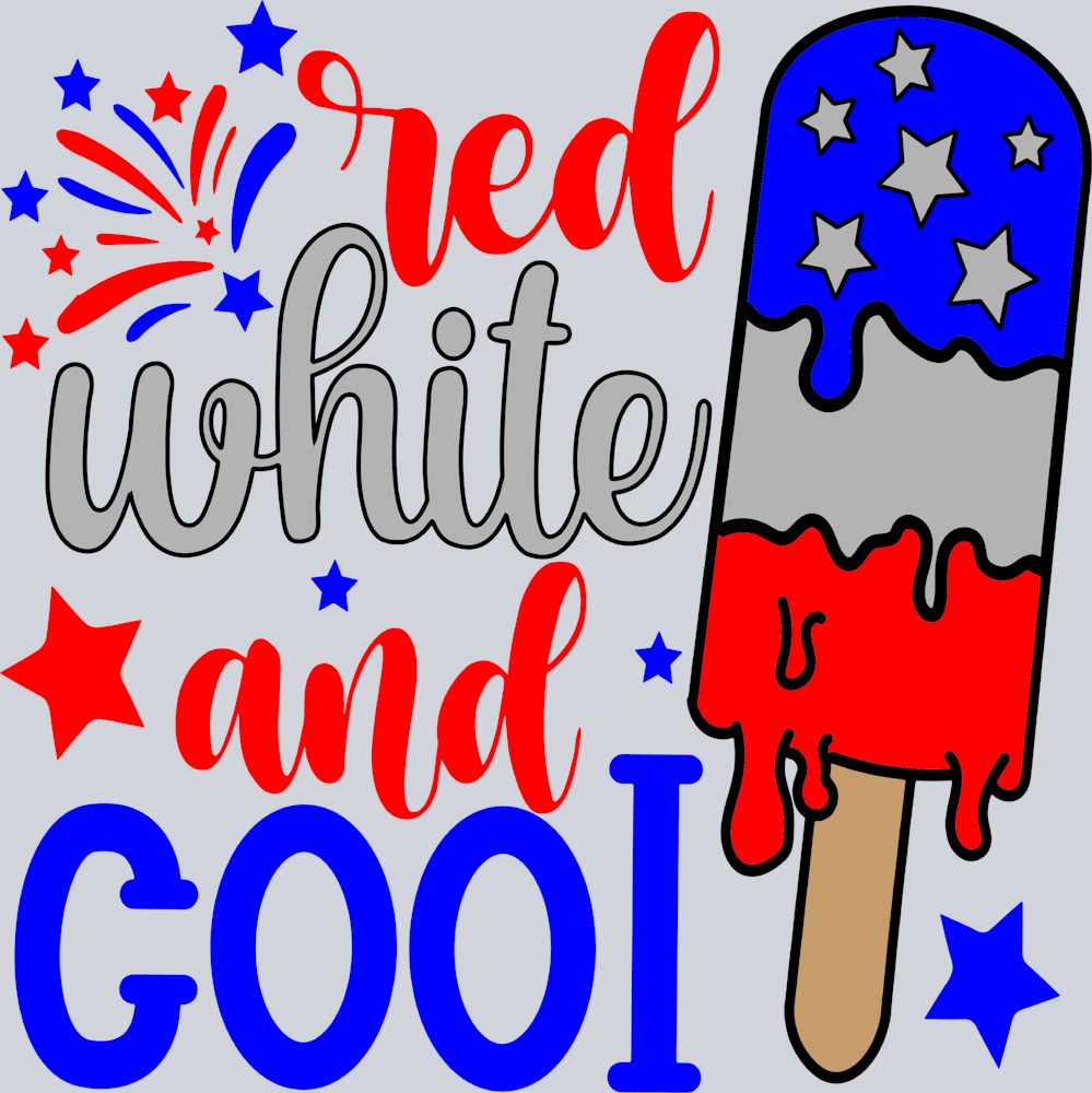 Red White And Cool 1 - STK05159 (DTF Transfers)