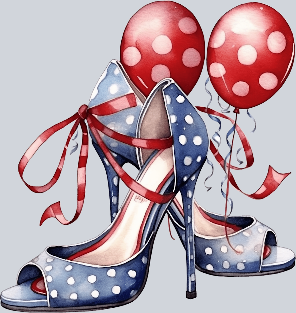 High Heels Patriotic 1 - STK02737 (DTF Transfers)