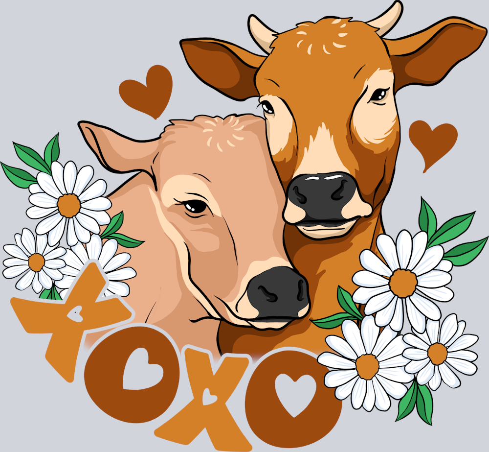 Xoxo Cows - STK06540 (DTF Transfers)
