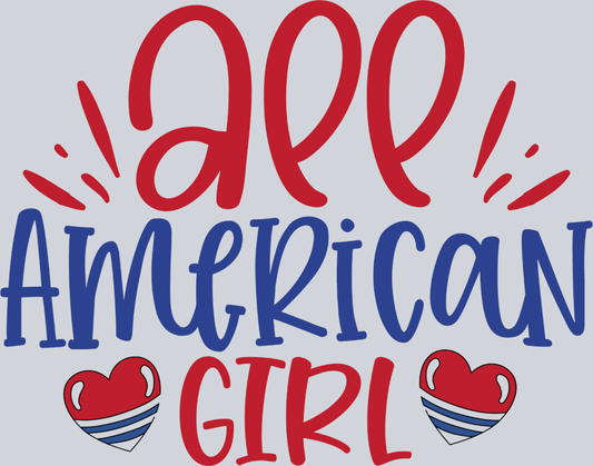 All American Girl 1 - STK00094 (DTF Transfers)