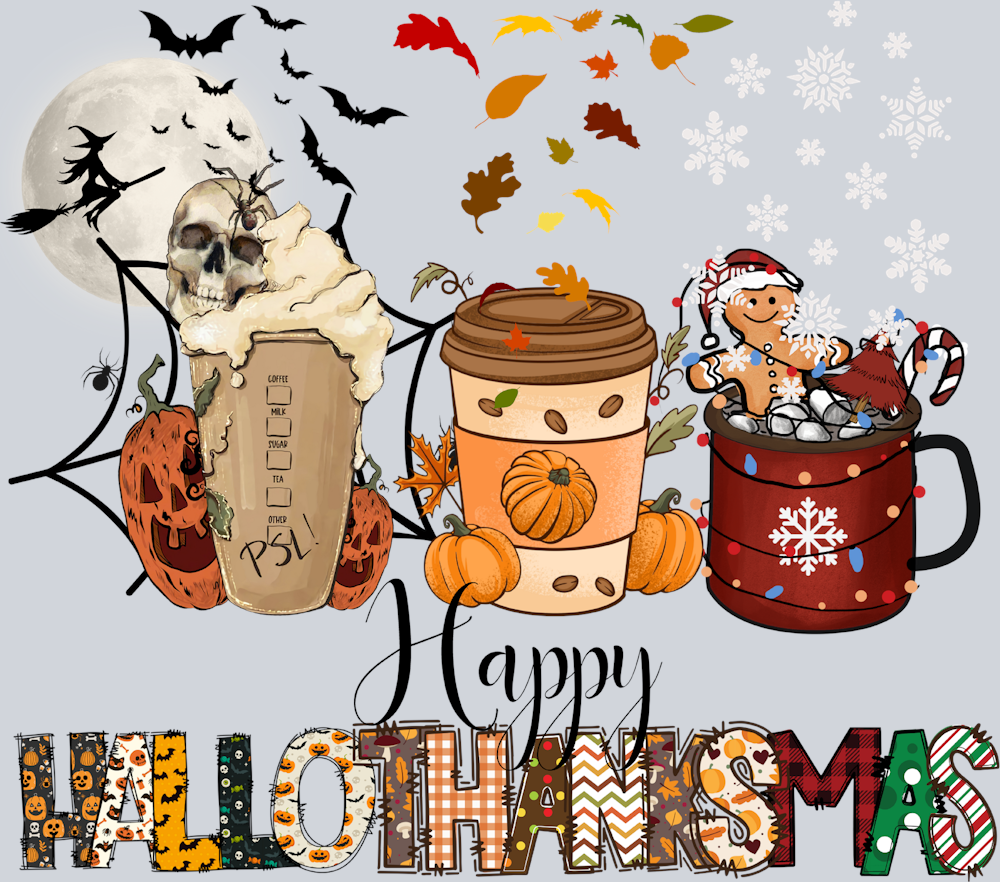 Happy Hallothanksmas 1 - STK02564 (DTF Transfers)