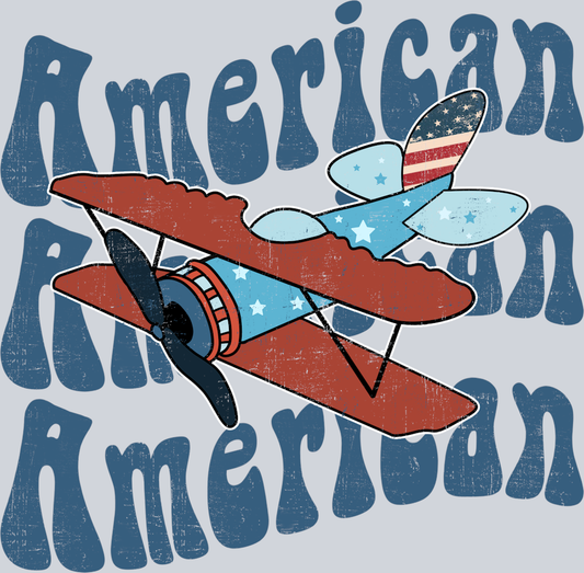 American Airplane - STK00155 (DTF Transfers)