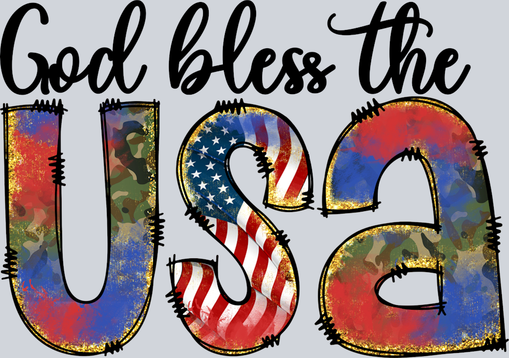 God Bless The USA 3 - STK02366 (DTF Transfers)