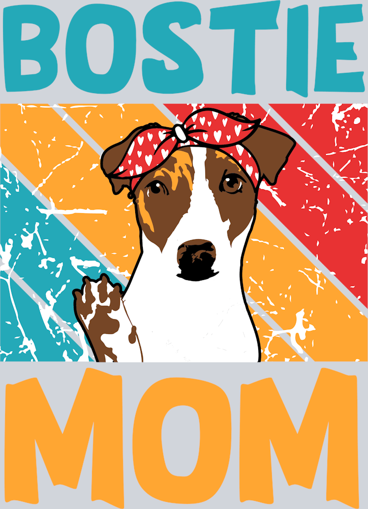 Boston Terrier Mom Mothers Day - STK01106 (DTF Transfers)