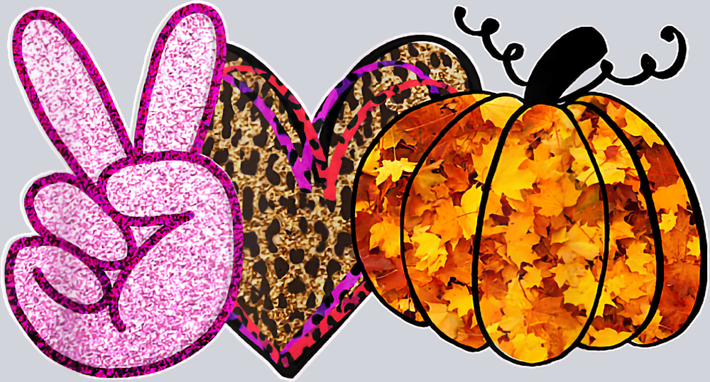 Peace Love Pumpkin 1 - STK04778 (DTF Transfers)