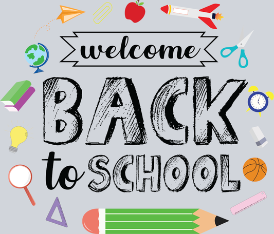 Welcome Back To School 5 - STK06409 (DTF Transfers)