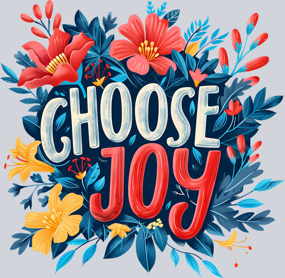 Choose Joy Floral - STK01284 (DTF Transfers)