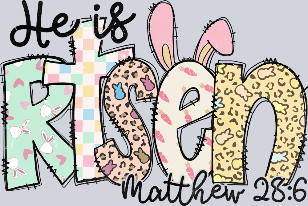 He Is Risen Matthew 28 - STK02641 (DTF Transfers)