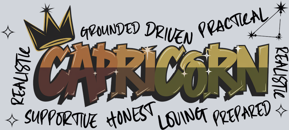 Capricorn Graffiti - STK01219 (DTF Transfers)