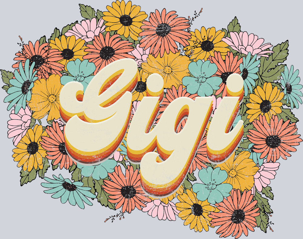 Florals Retro Gigi - STK02042 (DTF Transfers)