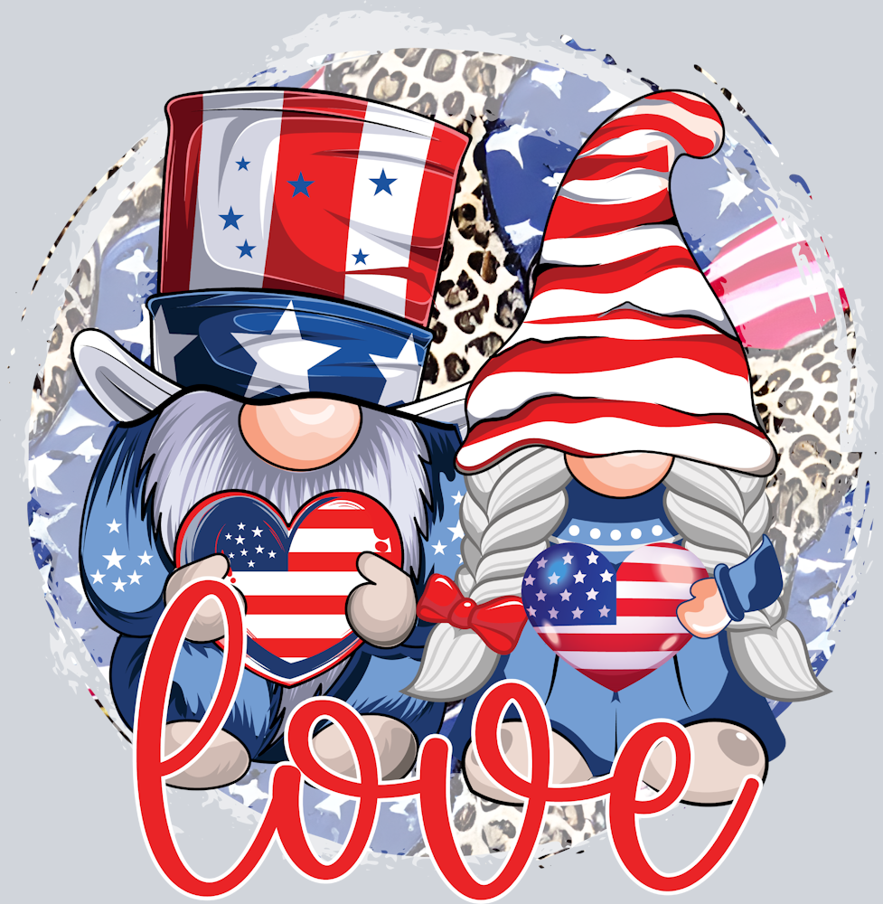 Gnome Love USA - STK02307 (DTF Transfers)