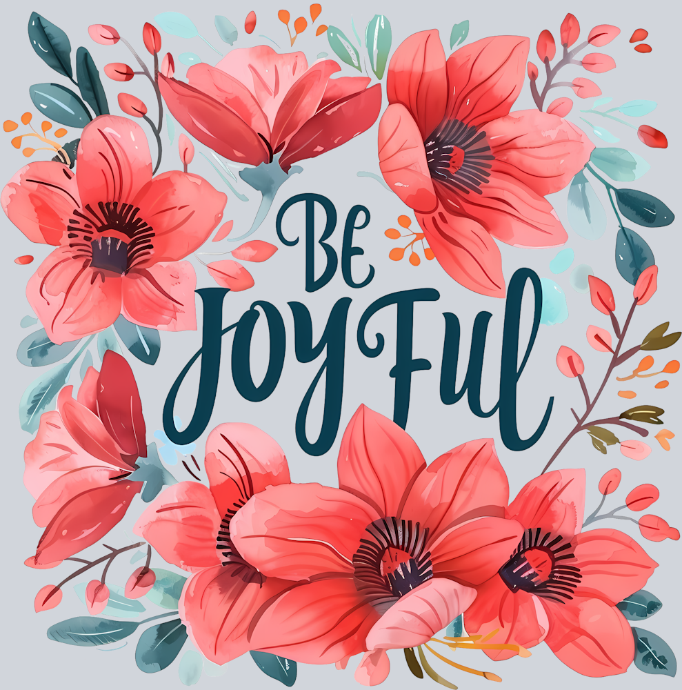 Be Joyful Floral - STK00468 (DTF Transfers)