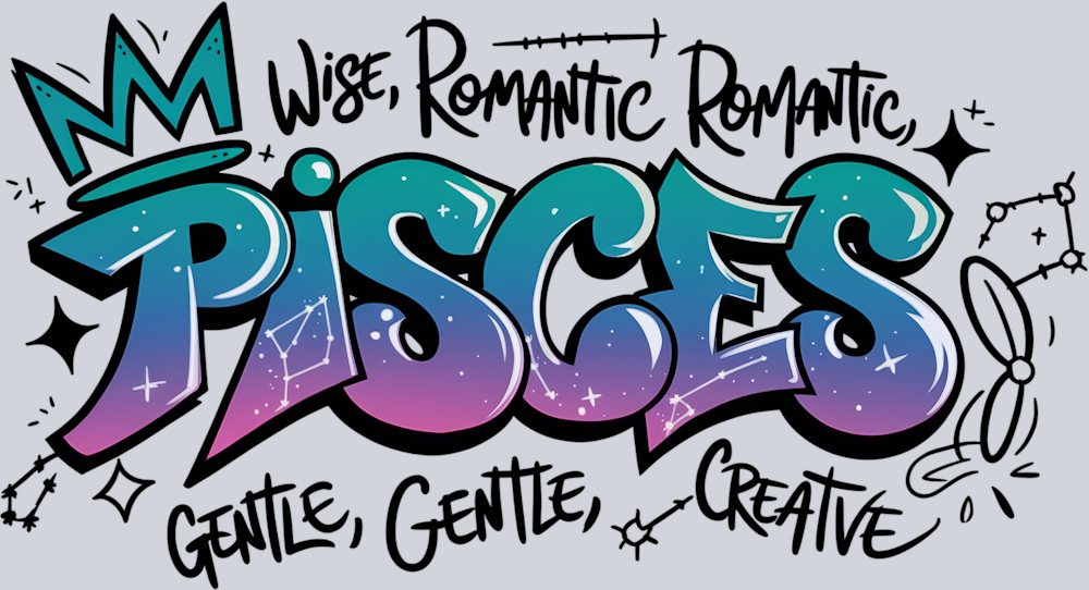 Pisces Graffiti - STK04935 (DTF Transfers)
