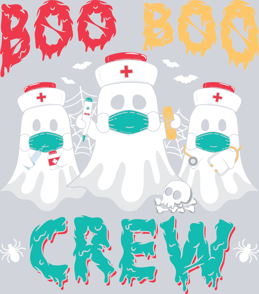 Halloween Nurses Boo Boo Crew - STK02496 (DTF Transfers)
