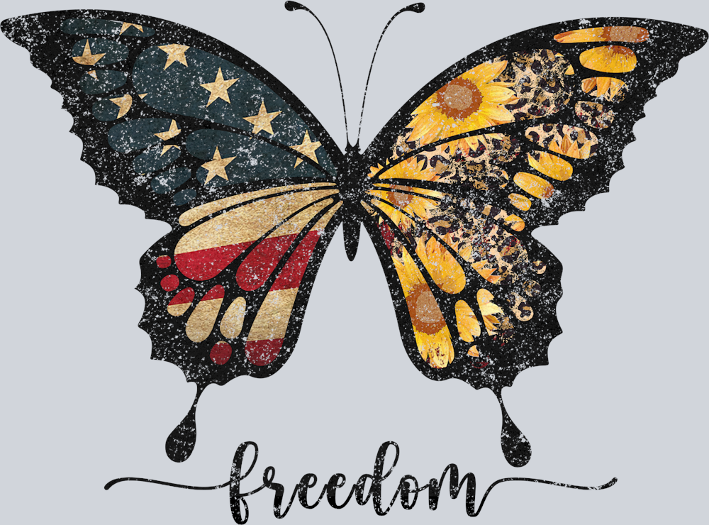 Freedom Butterfly - STK02134 (DTF Transfers)
