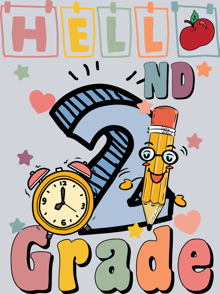 Hello 2nd Grade 2 - STK02667 (DTF Transfers)