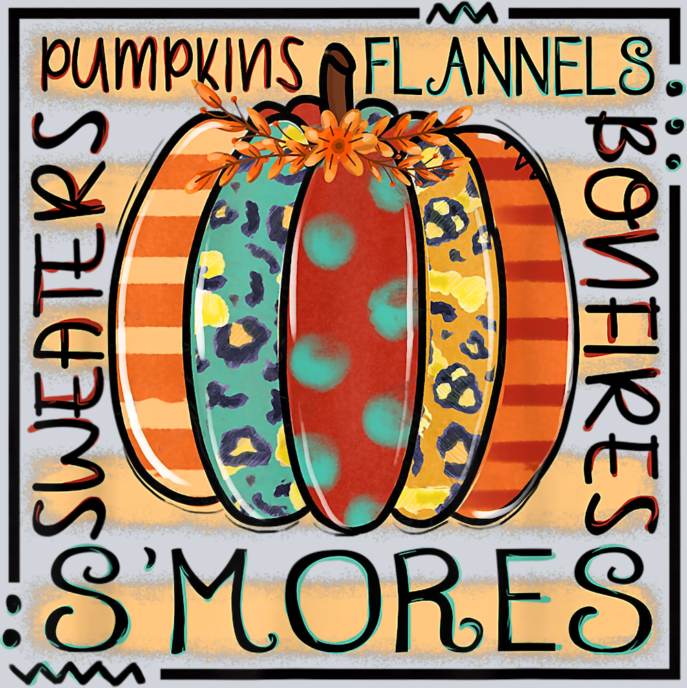 Pumpkins Flannels Bonfires - STK05102 (DTF Transfers)