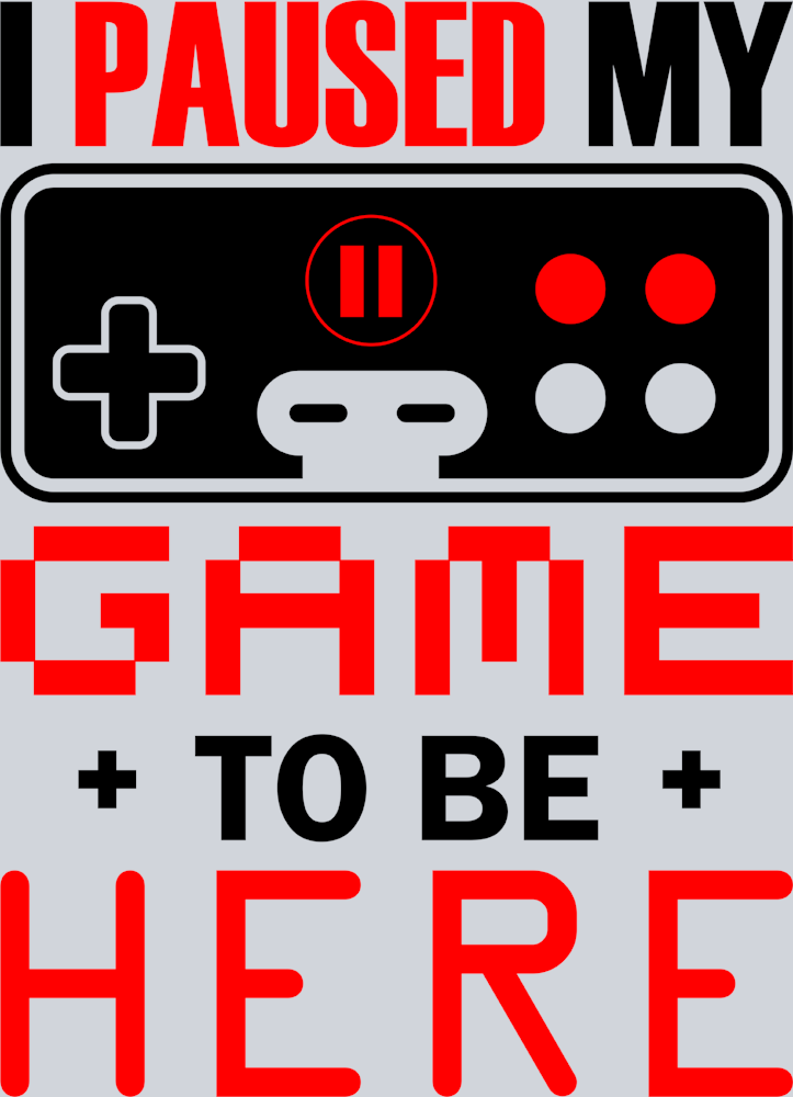 I Paused My Game To Be Here - STK06942 (DTF Transfers)