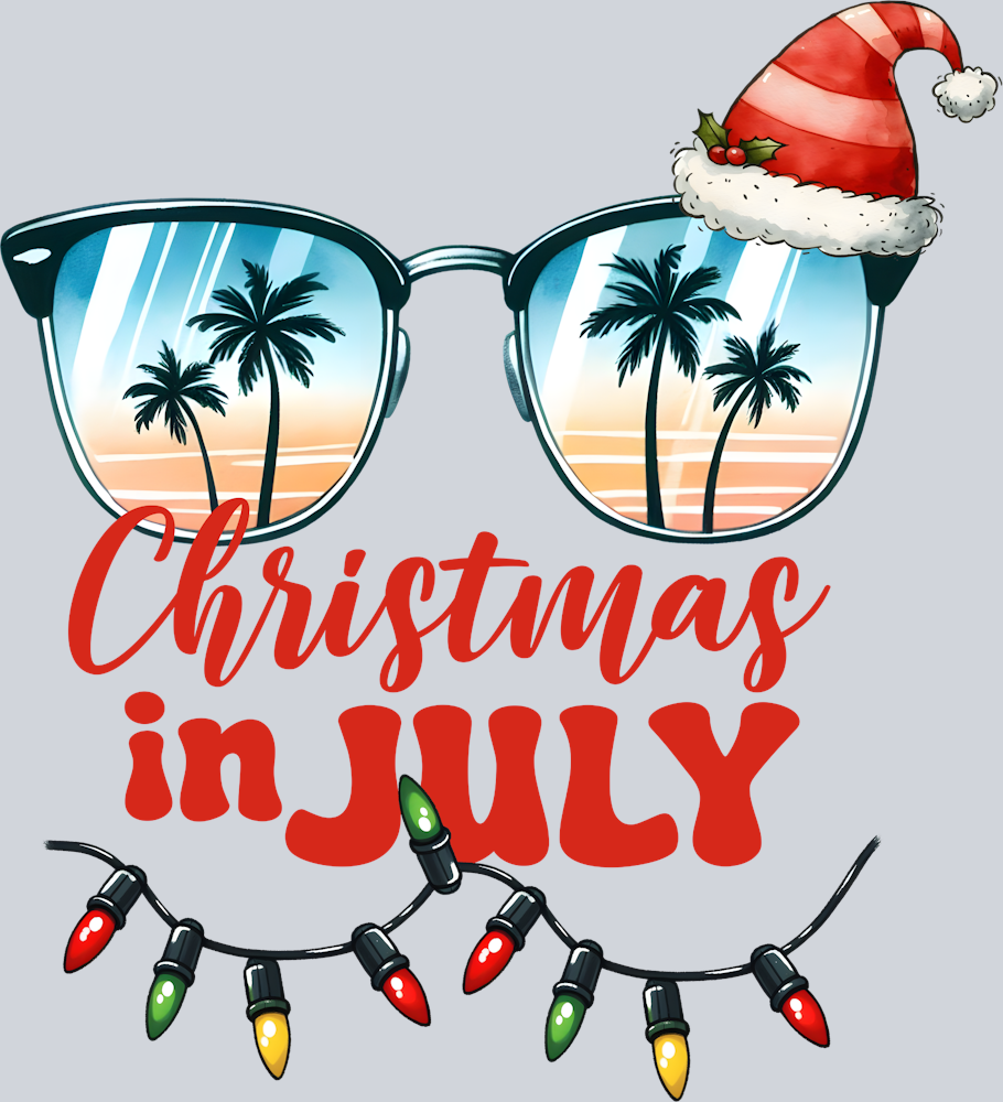 Christmas In July Beach In Sunglasses - STK01308 (DTF Transfers)