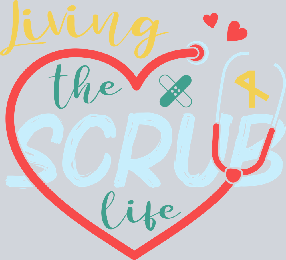 Living The Scrub Nurse - STK03671 (DTF Transfers)