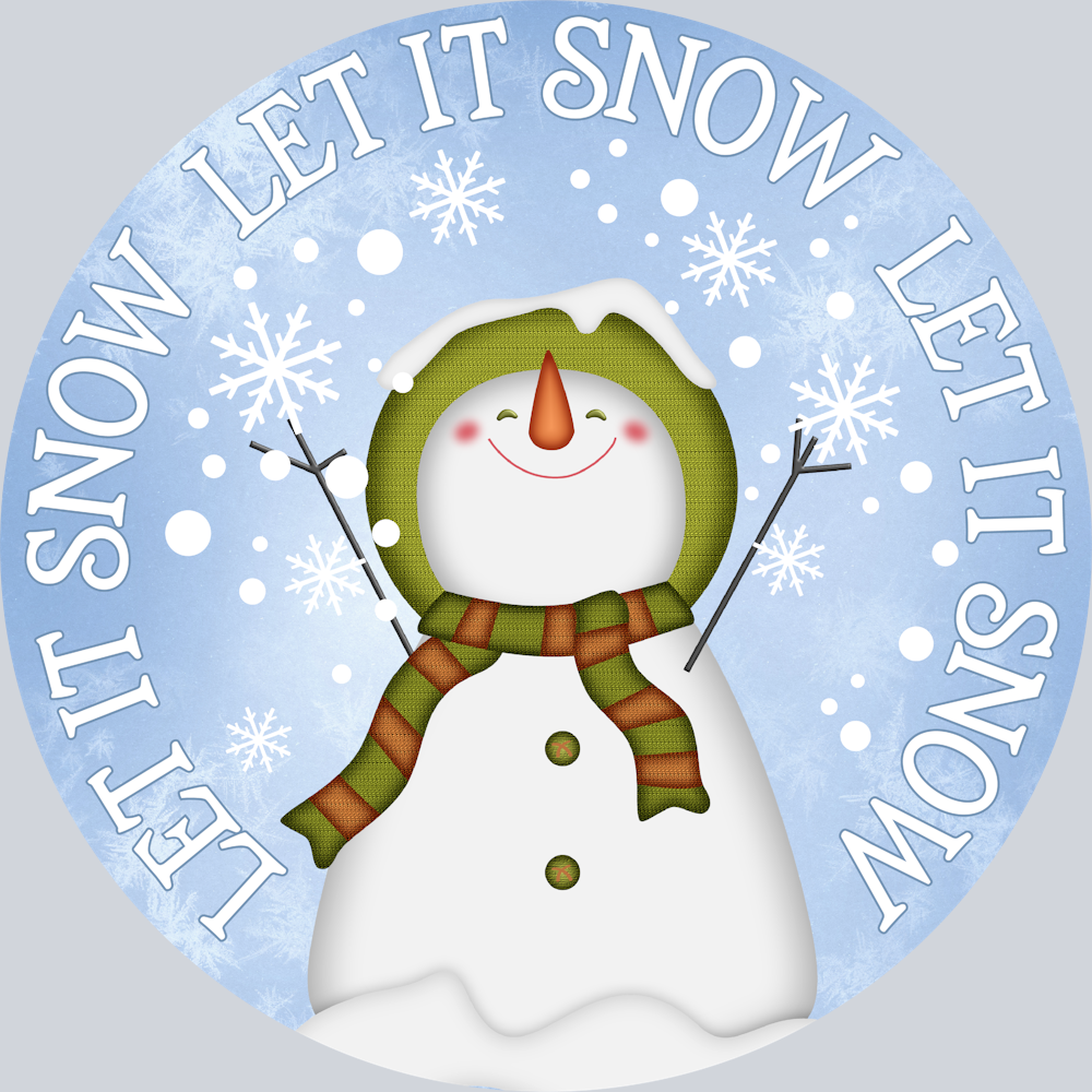 Let It Snow Snowman - STK03564 (DTF Transfers)