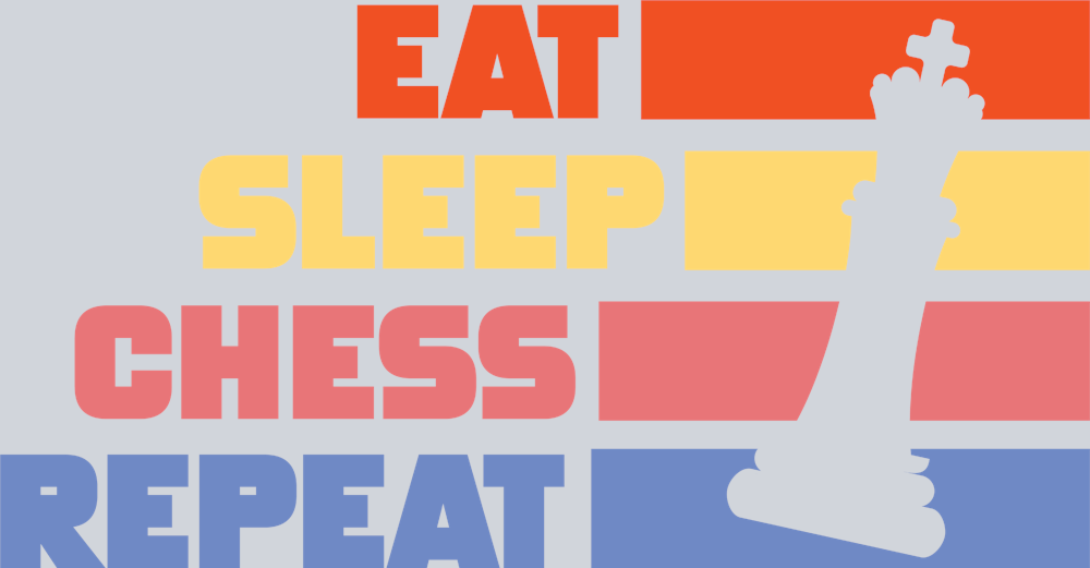 Games Eat Sleep Chess Repeat - STK02204 (DTF Transfers)