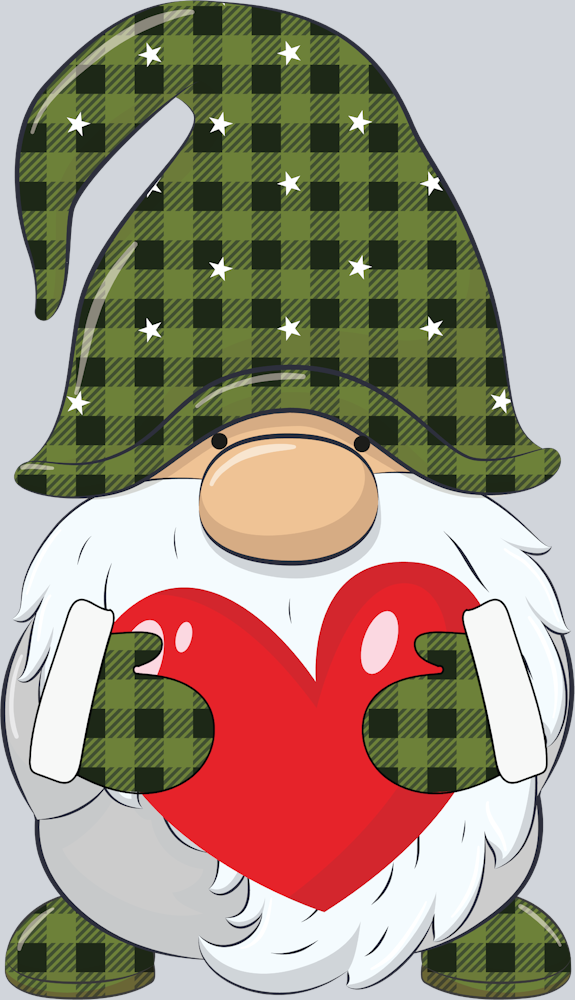 Gnome Green Plaid - STK02286 (DTF Transfers)