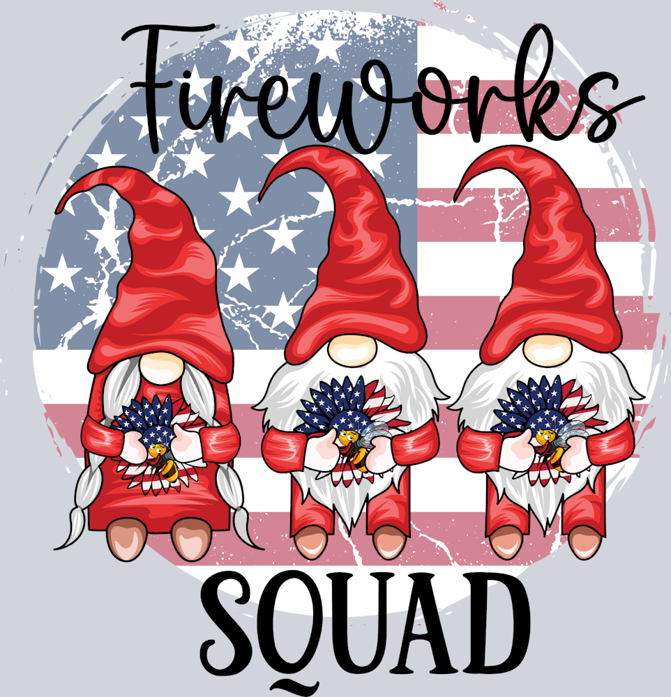Fireworks Squad Gnome 1 - STK02019 (DTF Transfers)