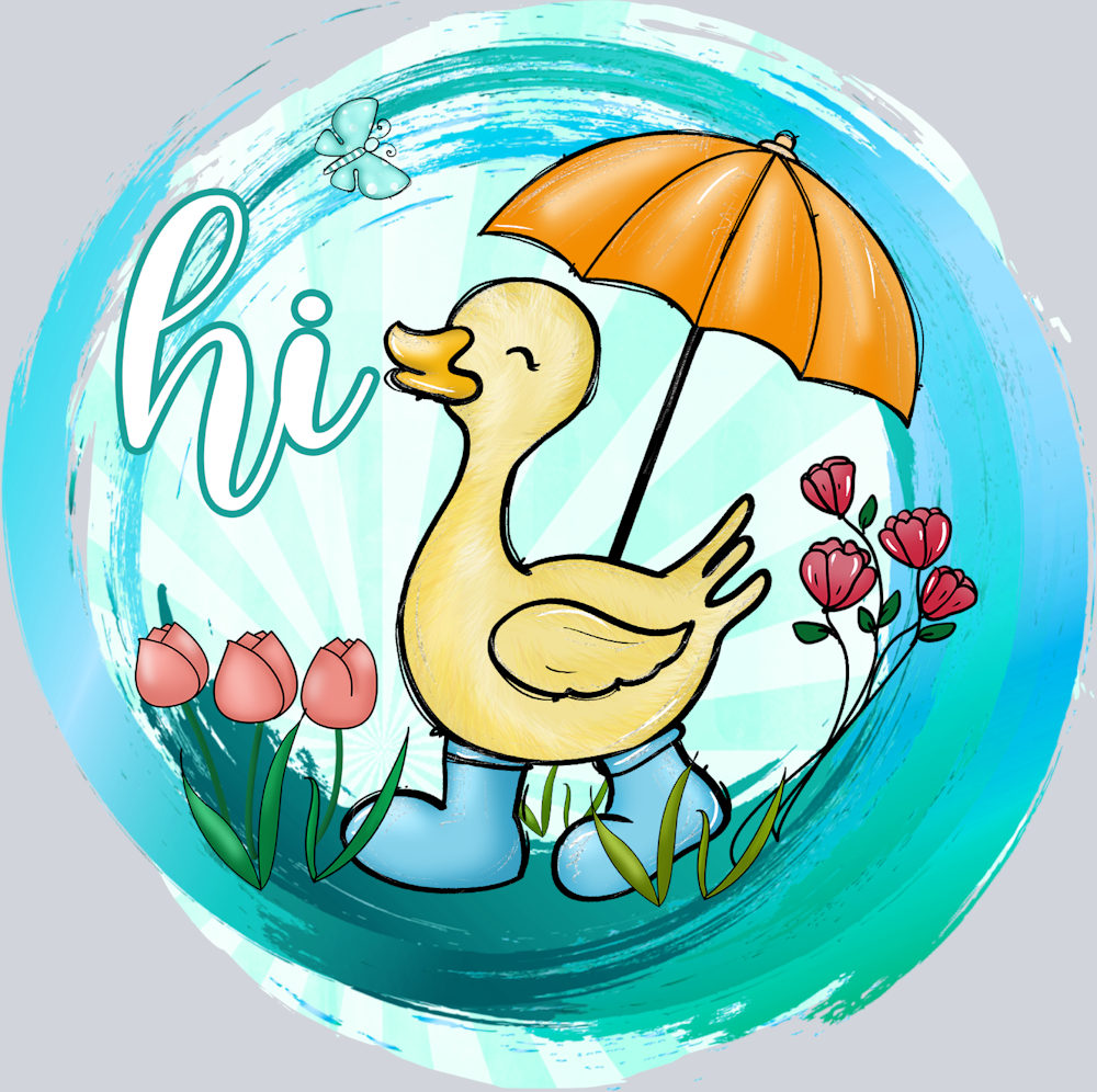 Duck Says Hi - STK07265 (DTF Transfers)