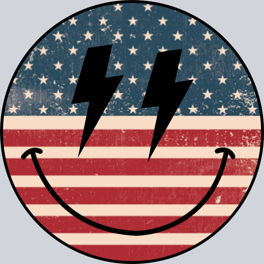 Rockin America Smiley - STK05266 (DTF Transfers)