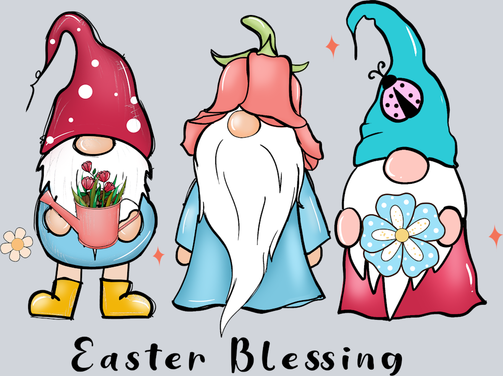 Gnomes Easter Blessing - STK06988 (DTF Transfers)