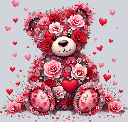 Valentines Day Teddy Bear - STK06305 (DTF Transfers)
