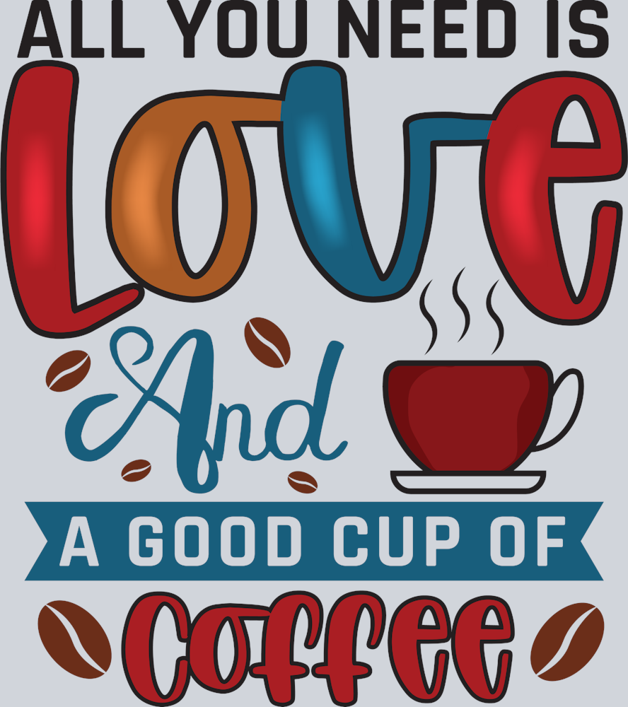 Love And Coffee - STK03701 (DTF Transfers)