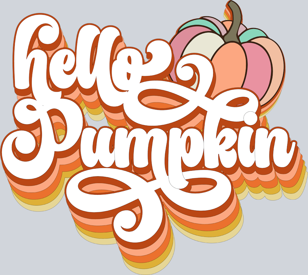 Retro Hello Pumpkin - STK07247 (DTF Transfers)