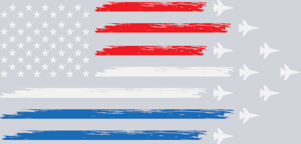 Red White And Blue Jets - STK05151 (DTF Transfers)