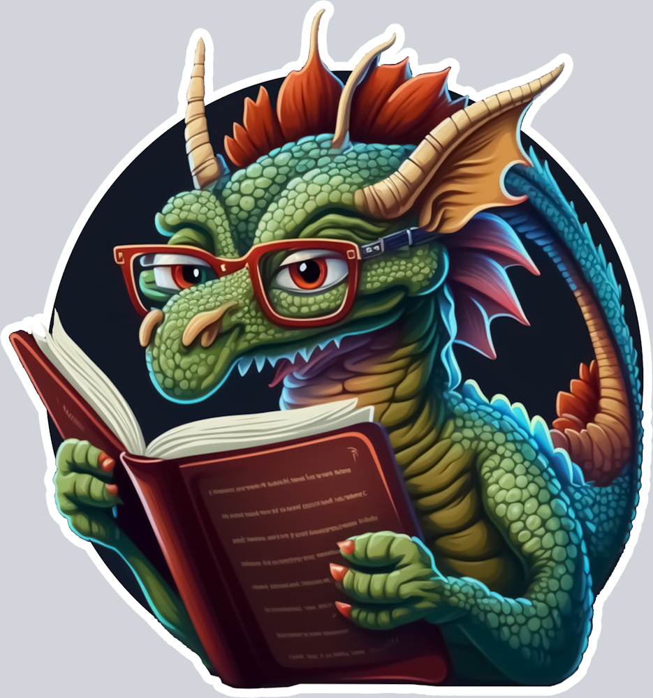 Dragon Reading 1 - STK01715 (DTF Transfers)